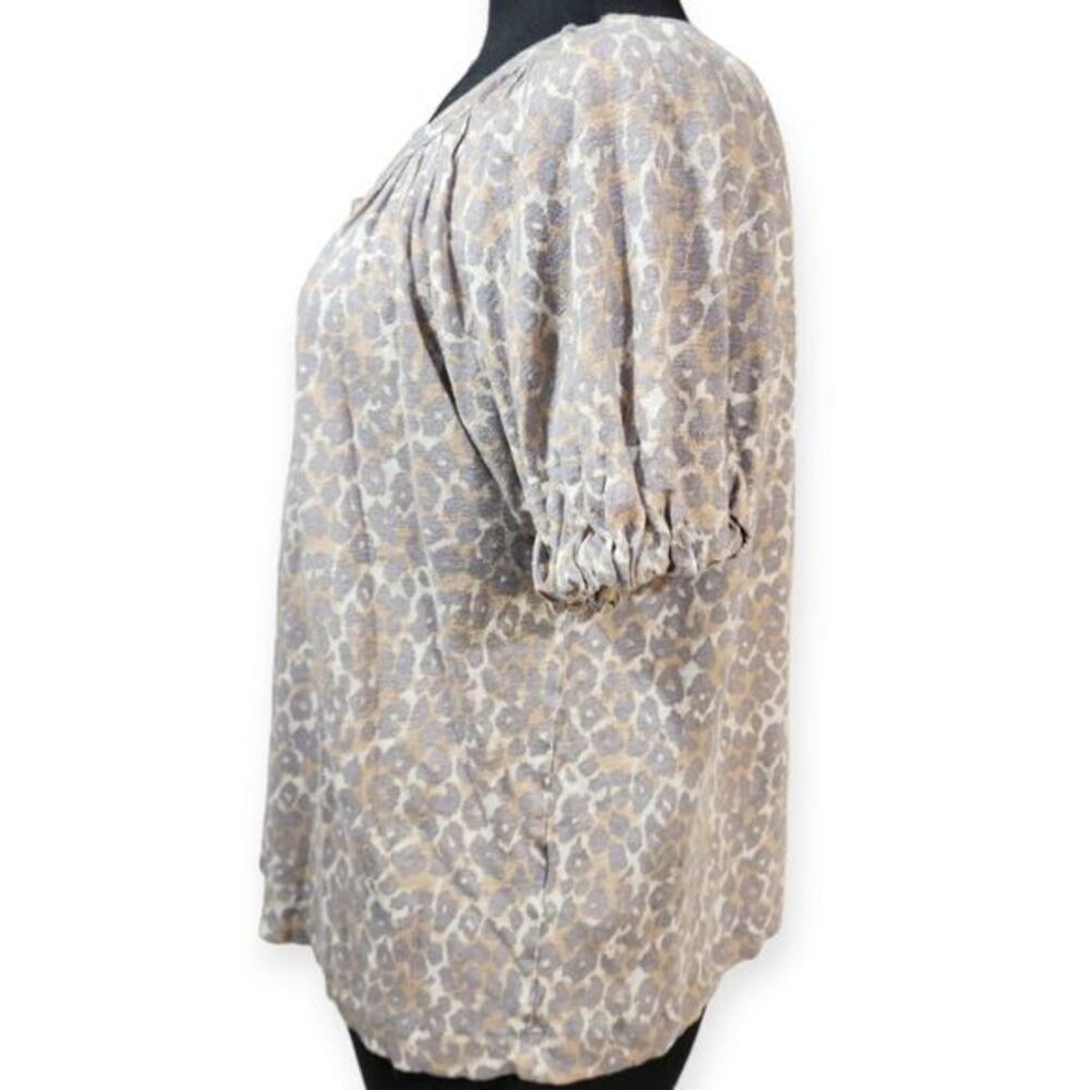 Anthropologie Maeve Blouse in Brown and Cream - Picture 9 of 12